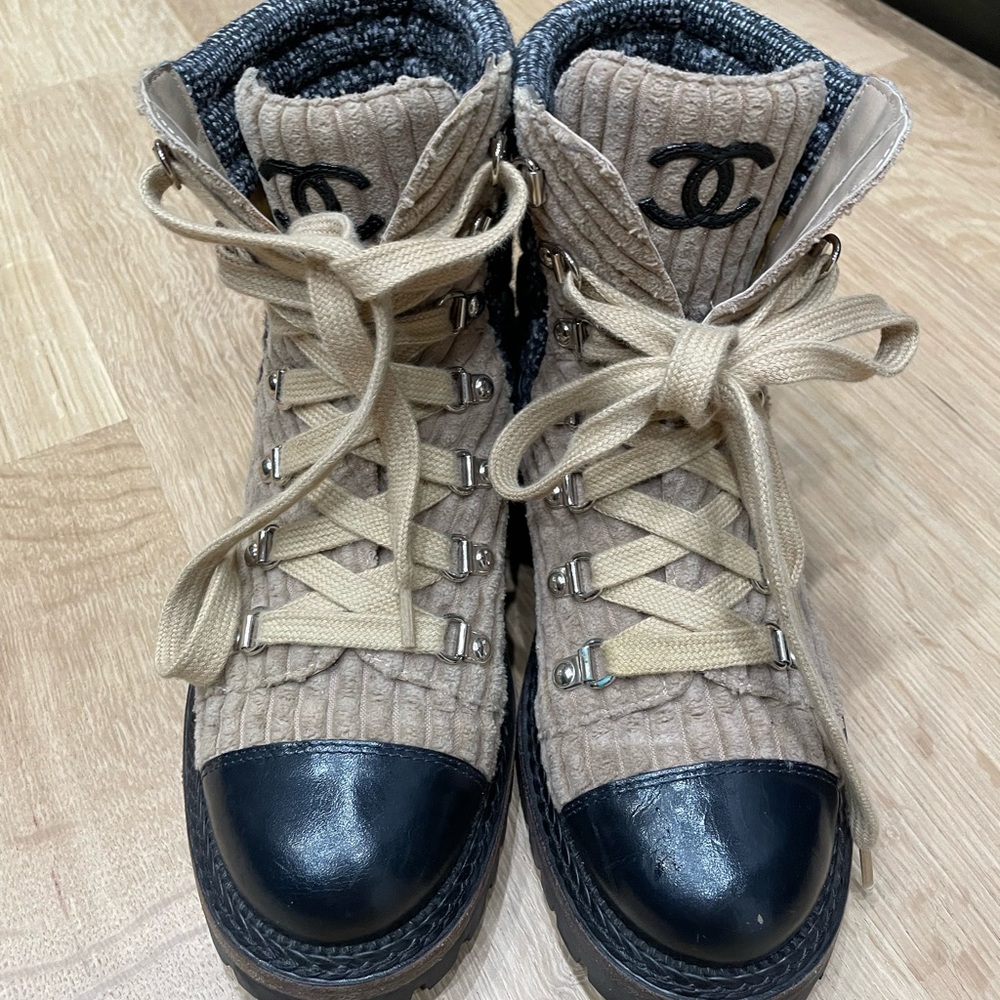 Chanel wool boots